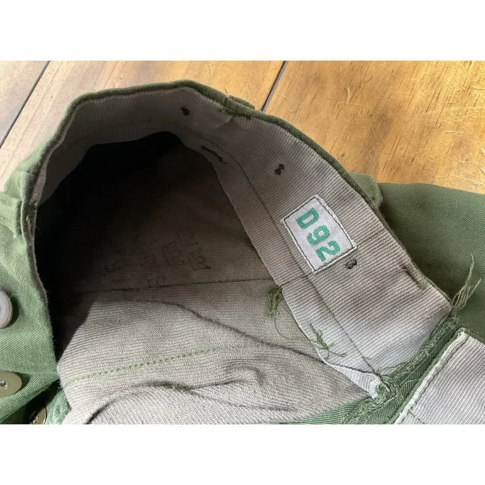 Vintage Swedish Army Ankle Cargo Fatigues Green D92 29x29 - Picture 6 of 12